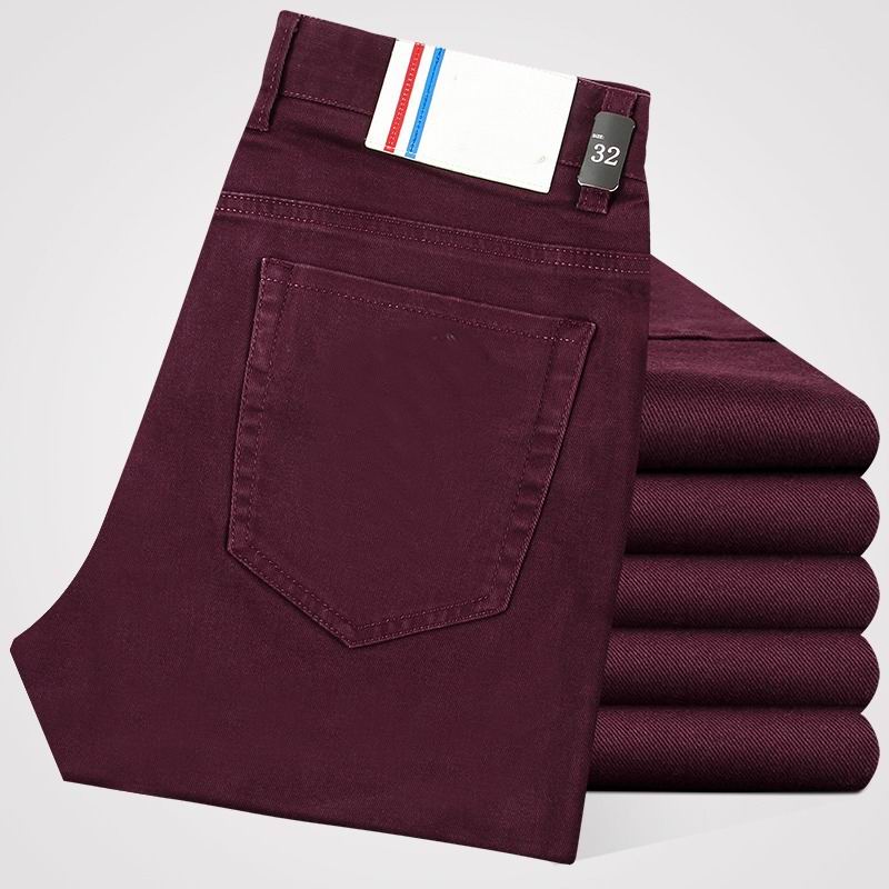 Brand Autumn Cotton Men's Pants Business Casual Pants Straight Golf Pants Embroidered Men's Pants Fu