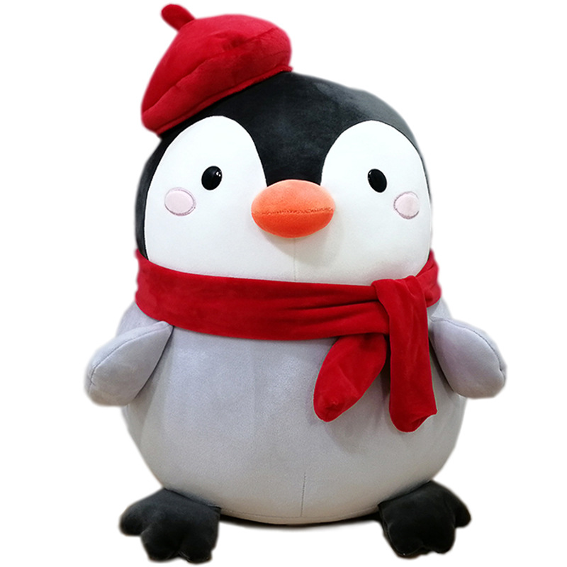 Cute Penguin Figure New Dress Penguin Plush Toy Large Throw Pillow Gift Children's Toy