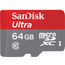高速移动MicroSDXC UHS-I存储卡 TF卡 64GB Class10 读速80Mb/s