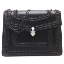 BVLGARI Women's Black Leather Shoulder Bag 37824